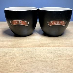 Baileys bowls part of a gift set. 3 1/2 inch diameter.by 3 inches tall.